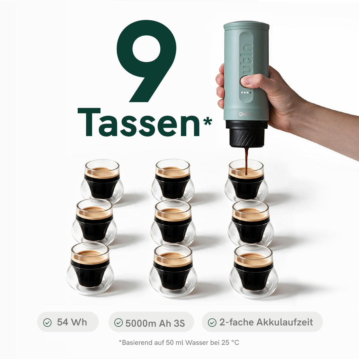 OutIn Nano 2 Tragbare Elektrische Espressomaschine