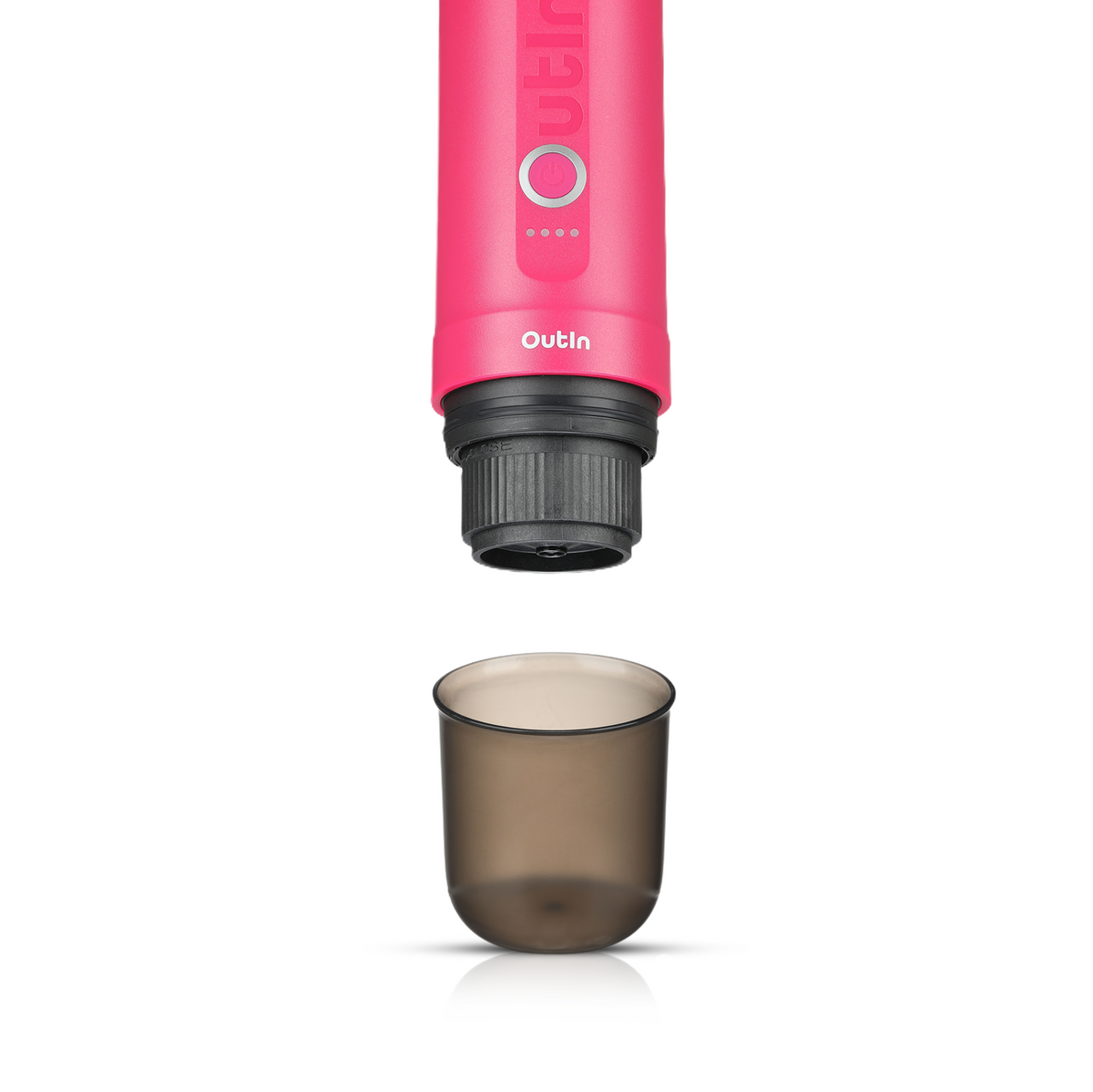 Rauchfarbener Ersatzbecher für die Nano tragbare Espressomaschine, BPA-frei und lebensmittelecht, ideal für unterwegs.
